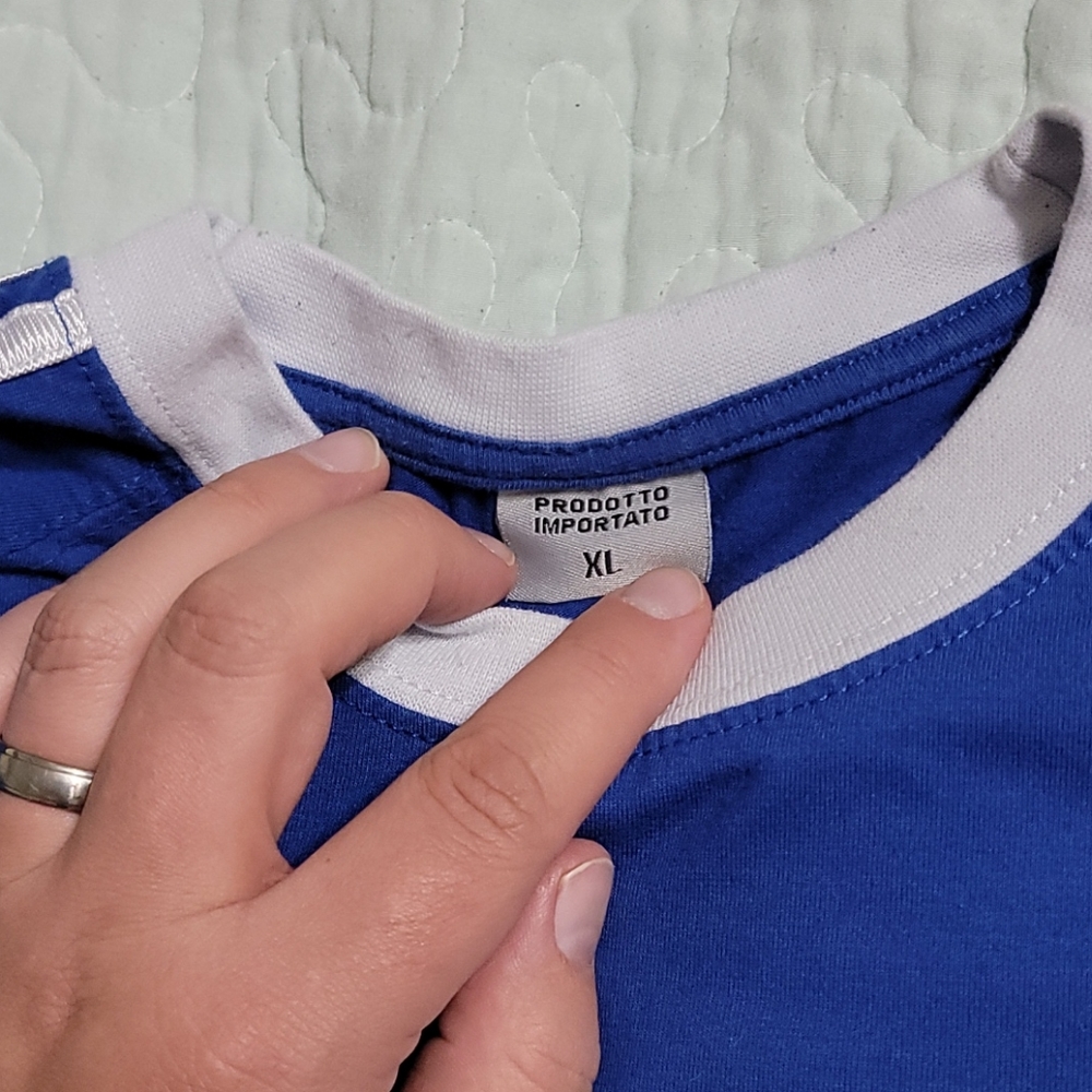 Italia Soccer T-Shirt Sz XL Defect - Picture 2 of 7